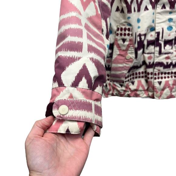 Burton Jacket Womens Small Pink Purple Blue Cream Ski Snowboard Da Nang Coat - Picture 2 of 13